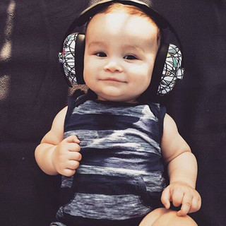 澳洲进口babyBanZ降噪音耳罩降噪护耳汽车飞机高铁出行婴幼儿护耳防噪音 涂鸦,0-2岁