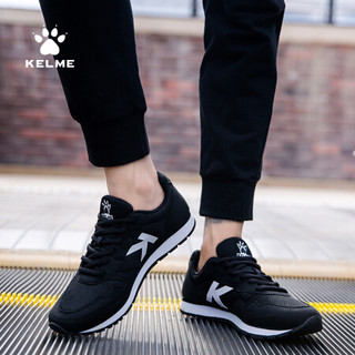 KELME/卡尔美青少年运动鞋男夏款透气初中学生网面跑步鞋百搭休闲鞋 6891547 浅灰 39