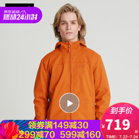 Jack Wolfskin/狼爪官方男装春季新款户外休闲舒适防风内里加绒软壳夹克外套 1304001-3062/ 沙漠橙/欧码 M