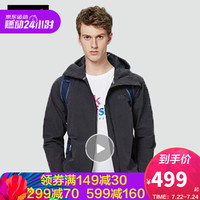 JackWolfskin狼爪官方男士春夏新款户外舒适柔软休闲防风防溅水透气软壳夹克外套1305991 1305991-6350/深灰色 L 180/100A