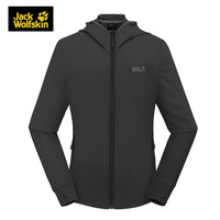 Jack Wolfskin/狼爪官方女士春季新品户外防风弹性开衫针织衫外套5718141 5718141-6000/黑色/欧码 S  165/88A