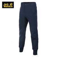Jack Wolfskin/狼爪官方男士春季新款户外软壳防风防溅水休闲冲锋裤5012591 5012591-1010/宝蓝色欧码 46 175/84A