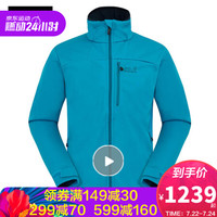 Jack Wolfskin/狼爪官方软壳夹克外套男士春季款户外休闲防风防溅水1303371 1303371-1077/威尼斯蓝 S  170/92A