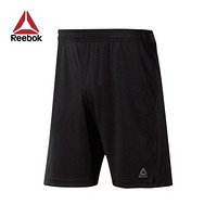 Reebok锐步男子夏季短裤WORCOMMKNIT亚洲码夏季款 训练裤ED2714 ED2714_黑色 A/M