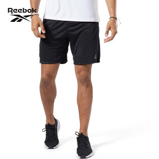 Reebok锐步男子夏季短裤WORCOMMKNIT亚洲码夏季款 训练裤ED2714 ED2714_黑色 A/M