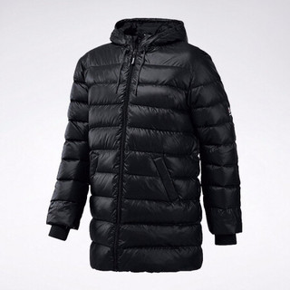 Reebok锐步官方 CL DOWN LONG JACKET 男子加厚保暖羽绒夹克 FWR94 DY6007_黑色 A/M