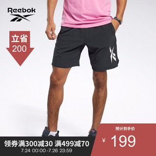 Reebok锐步 健身TSTexturedEpicShort男子夏季短裤五分裤FJ4601 FJ4601_黑色 A/S