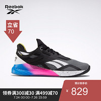 Reebok锐步 运动健身Reebok Nano X女子低帮训练鞋EF7532 FW8208_黑色/白色 38