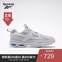 Reebok锐步 运动经典DMX6 MMXX男女低帮休闲鞋FW6649 FW6652_灰色/银色 42