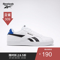 Reebok 锐步 ROYALCOMPLETE3 中性休闲运动鞋 DV6727 白色/黑色/蓝色 37.5