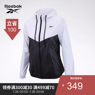 Reebok锐步 运动健身W COLOR BLOCK WB女子休闲防风衣GL4109 GL2202_白色 A/M