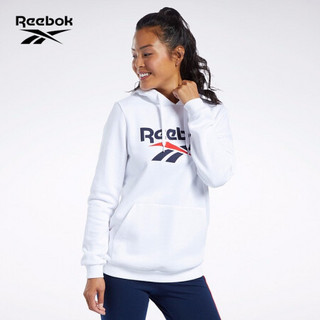 Reebok锐步官方 运动经典 CL F VECTOR HOODIE 女子休闲连帽卫衣 GJR55 FK2771_白色 A/S