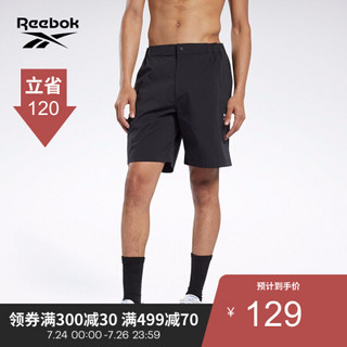 Reebok锐步运动经典CLSVTWVSHORT男女夏季短裤五分裤FS8805 FS8806_黑色 A/2XL