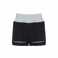 ASICS亚瑟士 反光4.5英寸跑步短裤女运动裤 2012A317-001 黑色 L