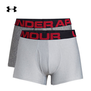 安德玛官方UA Boxer男子3英寸内裤—2条装Under Armour1327414 灰色011 L