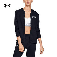 安德玛官方UA Rival女子运动拉链外套Under Armour1351810 黑色001 M