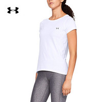 安德玛官方UA Armour女子运动短袖T恤Under Armour1328964 白色100 XXL