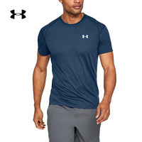 安德玛官方UA Streaker男子运动短袖T恤Under Armour1326579 蓝色477 XXL