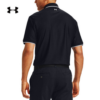 安德玛官方UA Playoff Pique男子运动Polo衫Under Armour1345459 黑色002 S