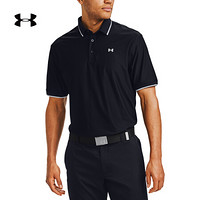 安德玛官方UA Playoff Pique男子运动Polo衫Under Armour1345459 黑色002 S