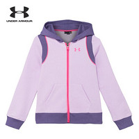 安德玛官方UA Rival女童运动拉链连帽卫衣Under Armour1346665 紫色543 4