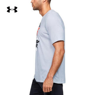 安德玛官方UA Wordmark Wave男子运动短袖T恤Under Armour1351625 灰色014 L