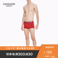 CK UNDERWEAR 2019年春夏新 男士简约纯色低腰四角平角内裤NB1702 9ZK-红色 S