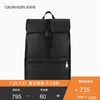CK JEANS 2020春夏款 男包品牌Logo休闲双肩背提包 HH2179Q3800 001-黑色