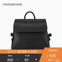 CK JEANS2020春夏款 女包翻盖休闲双肩包 DH2210Q1100 001-黑色 ST