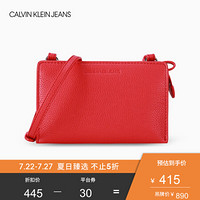 CK JEANS 2020春夏款 女包Logo压印简约单肩斜挎背提包 DH2293Q1100 608-红色 ST