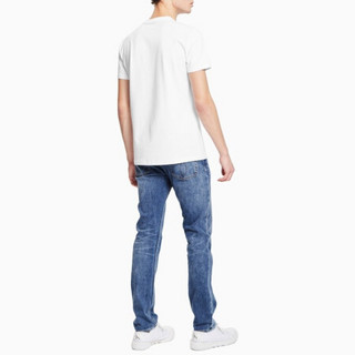 CK JEANS 2020春夏款 男装Logo圆领短袖T恤 J314502 YAF-白色 S