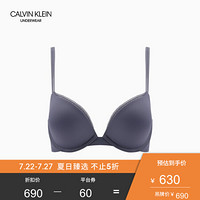 CK UNDERWEAR 2020春夏款 女装V型品牌Logo文胸 QF4083AD CDQ-深蓝色 360C