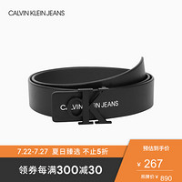 CK JEANS   春夏  男士Logo简约时尚皮带腰带 HC0509U6700 002-深灰色 90cm