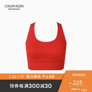 CK PERFORMANCE 经典款 女士高度支撑美背运动文胸 4WH7K156 679-红色 M