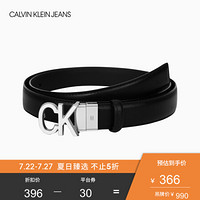 CK JEANS   女士时尚简约潮流双面皮带腰带 DC0431H0500 001-黑色 80cm