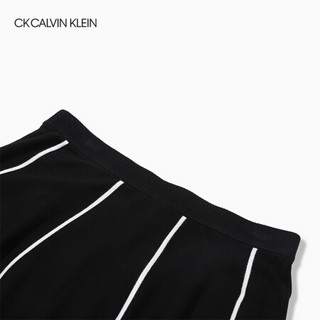 CK CALVIN KLEIN 2020春夏新款女装 撞色拼接半身裙 W84038122T 010-黑色 XS