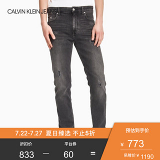 CK JEANS 2020春夏新款男装 修身合体版型牛仔裤 J315944 1BY-黑色 34