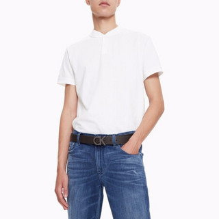 CK JEANS 经典款 男士LOGO时尚潮流皮带 HC0442D5600 488-棕红色/黑色 95cm