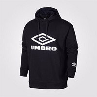 UMBRO茵宝 秋季新款男子套头连帽休闲运动卫衣 UI193AP2409-990力莫黑 2XL