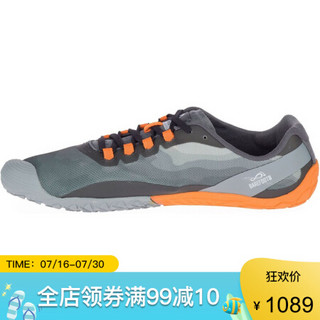 Merrell迈乐男鞋赤脚鞋透气网眼减震舒适低帮运动鞋29191M Grey/Orange 8.5