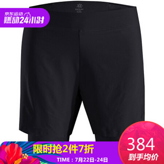 Kailas 凯乐石 户外运动 	男款跑步二合一短裤(平脚内裤) KG510328 KAILAS黑 L/XL