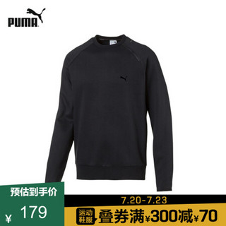 PUMA彪马官方 春秋男子圆领运动休闲卫衣Evo 573783 黑色01 L