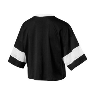 PUMA彪马官方 新款女子短款拼色短袖T恤 URBAN SPORTS 851952 黑色 01 M