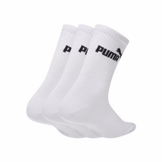 PUMA彪马官方 高筒长袜袜子（三对装） SPORT 907263 白色02 EU:43-46 规格:25-26