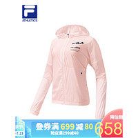 FILA ATHLETICS 斐乐吴谨言同款女子梭织外套 2020夏季新款皮肤衣 沙皮粉-LP 170/88A/L