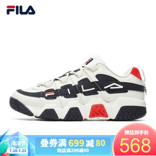 FILA（斐乐）官方篮球鞋男2020秋新款休闲鞋复古运动鞋低帮球鞋突破者 微白/传奇蓝-SN 41