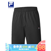 FILA ATHLETICS斐乐男子梭织五分裤2020夏季新款球裤健身运动裤男 深黑-BK 185/92A/XXL