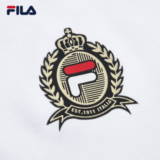 FILA 斐乐官方 男子短袖POLO 2020春季新款运动简约短袖POLO男 标准白-WT 175/96A/L