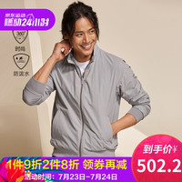 诺诗兰2020春夏新款户外男士休闲外套旅行两面穿防风防泼水夹克 GL095601 夜灰色 175
