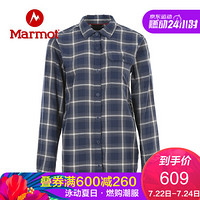 marmot/土拨鼠20春夏新品透气轻量耐磨长袖衬衫女户外 北极蓝2975 S 欧码偏大